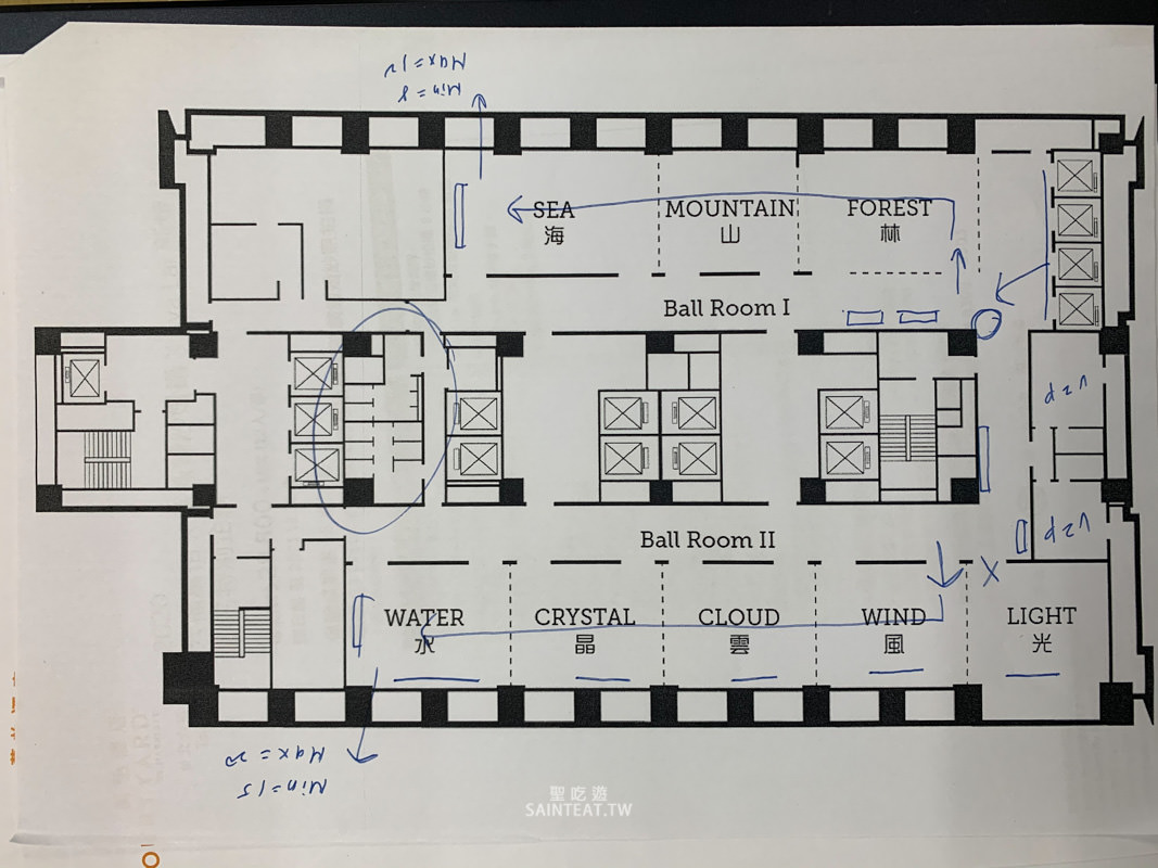六福萬怡婚宴宴會廳平面圖