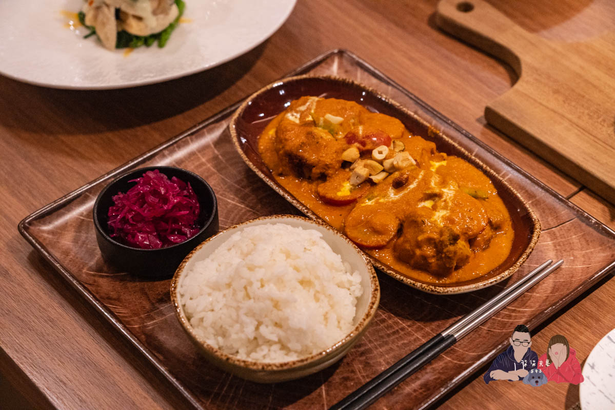 台中萬楓酒店楓橋餐廳番茄果仁嫩雞印度咖哩-1
