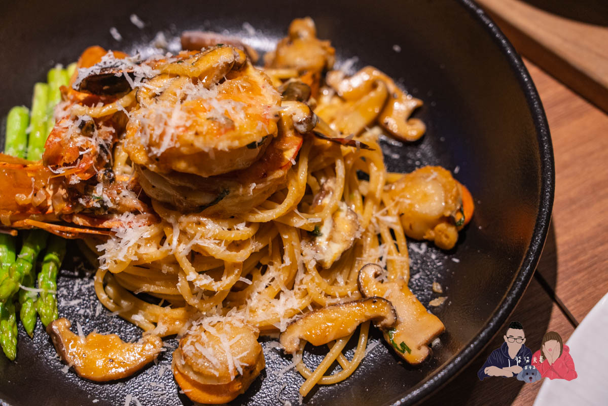 台中萬楓酒店楓橋餐廳虎蝦羅勒蟹肉汁麵-6