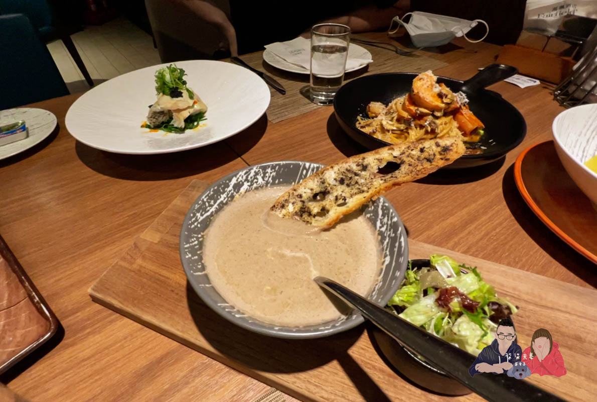 台中萬楓酒店楓橋餐廳松露油鵪鶉蛋野菇湯6