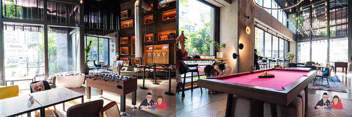 台中豐邑MOXY酒店》夜店運動風飯店超Chill～但停車場車道也太窄了吧XD！
