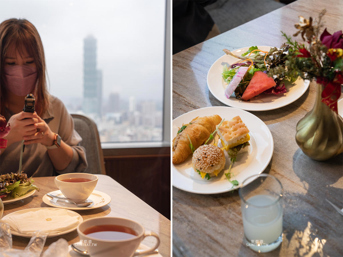台北遠東香格里拉豪華閣》尊榮客房開箱｜直面101的下午茶跟Happy hour，酒還沒喝就先醉了！