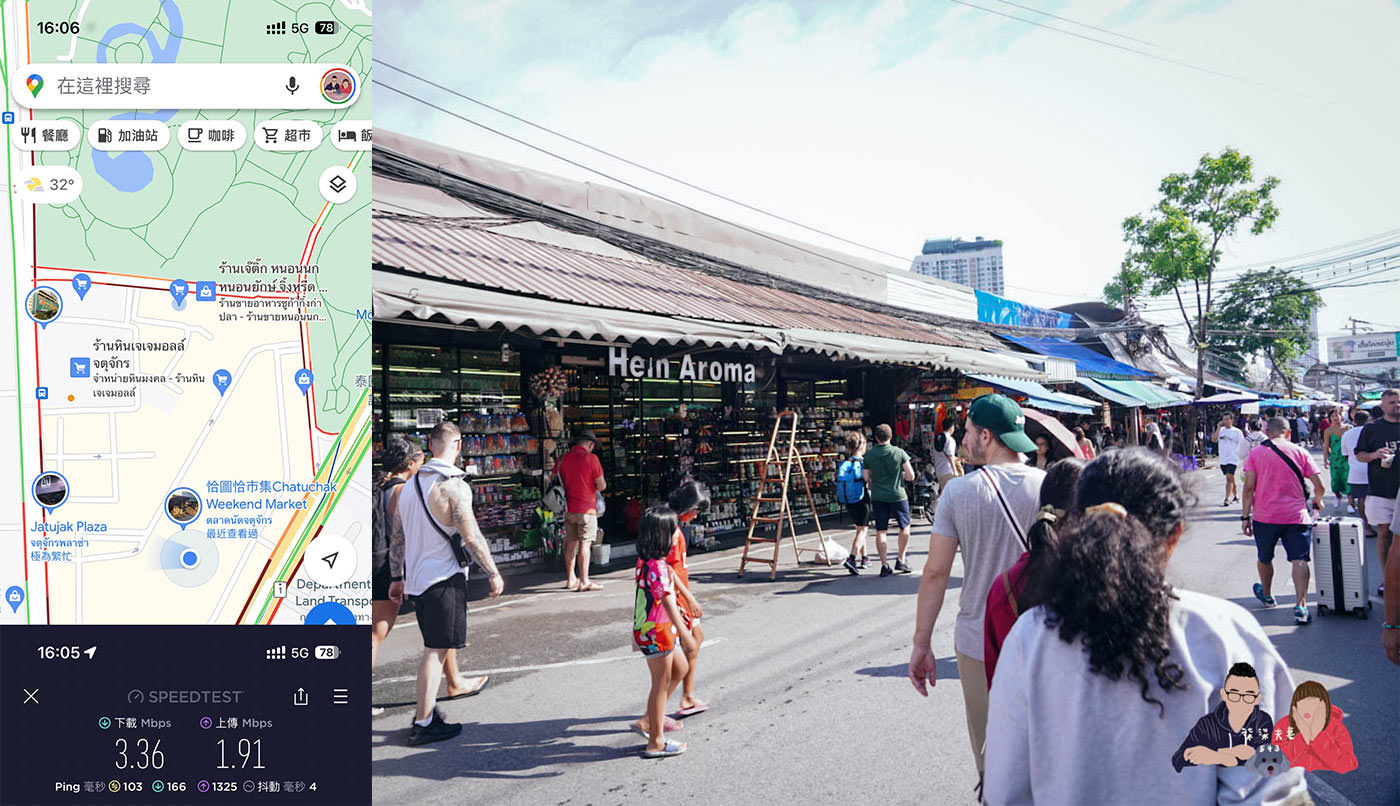 威訊泰國esim洽圖洽市集測速