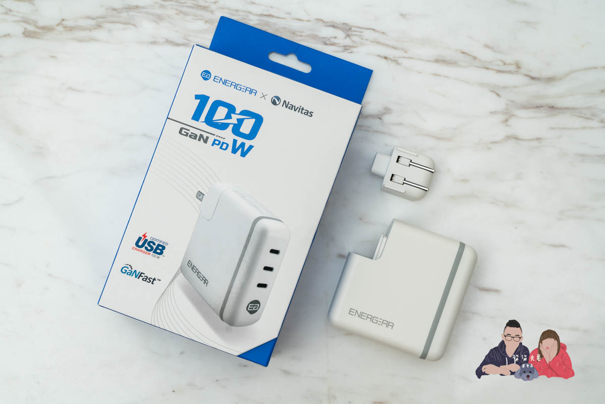 安杰爾ENERGEAR 3孔Type-C GaN氮化鎵 100W PD快充器》2022蘋果手機必備充電利器! - 第1張圖 安杰爾ENERGEAR