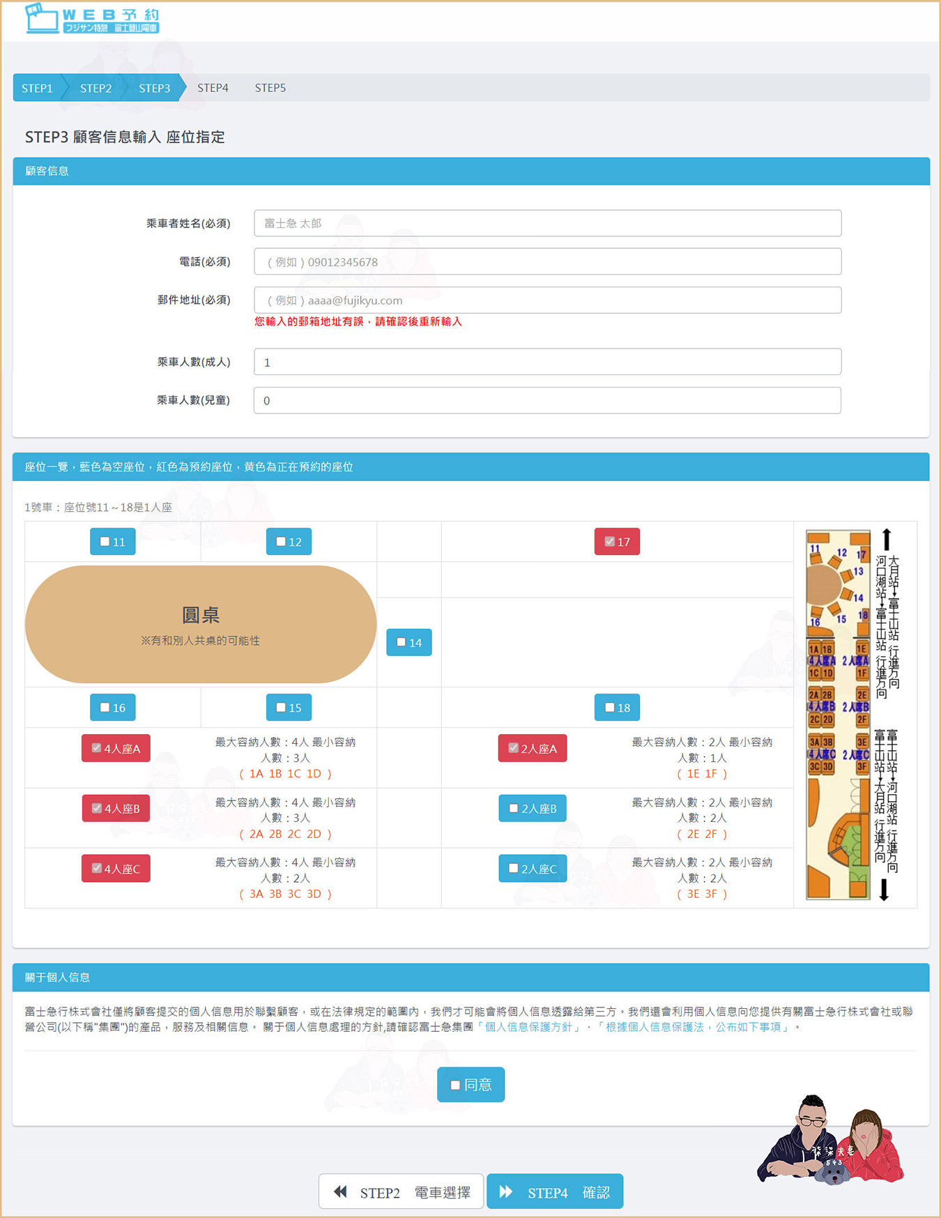 富士山景觀特急預約教學一般列車-(3)