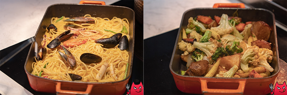 台北寒舍艾美酒店探索廚房平日下午茶吃到飽》甜點真的很強，但其他菜色略顯敷衍，原價吃性價比不太高。