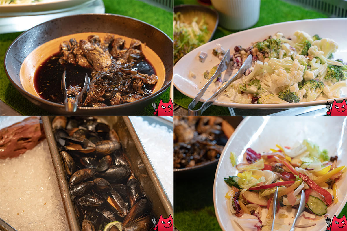 台北寒舍艾美酒店探索廚房平日下午茶吃到飽》甜點真的很強，但其他菜色略顯敷衍，原價吃性價比不太高。