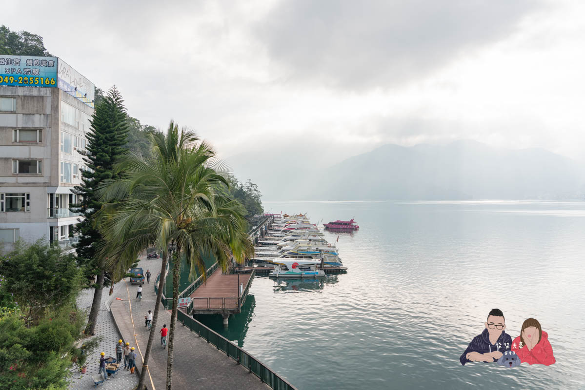 日月潭大淶閣飯店》日月潭湖景第一排住宿，早餐沿著飯店湖景步道散步，超放鬆的～禾楓客房實際住宿心得。