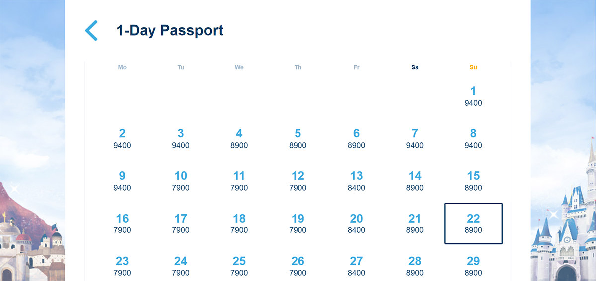 東京迪士尼門票價錢