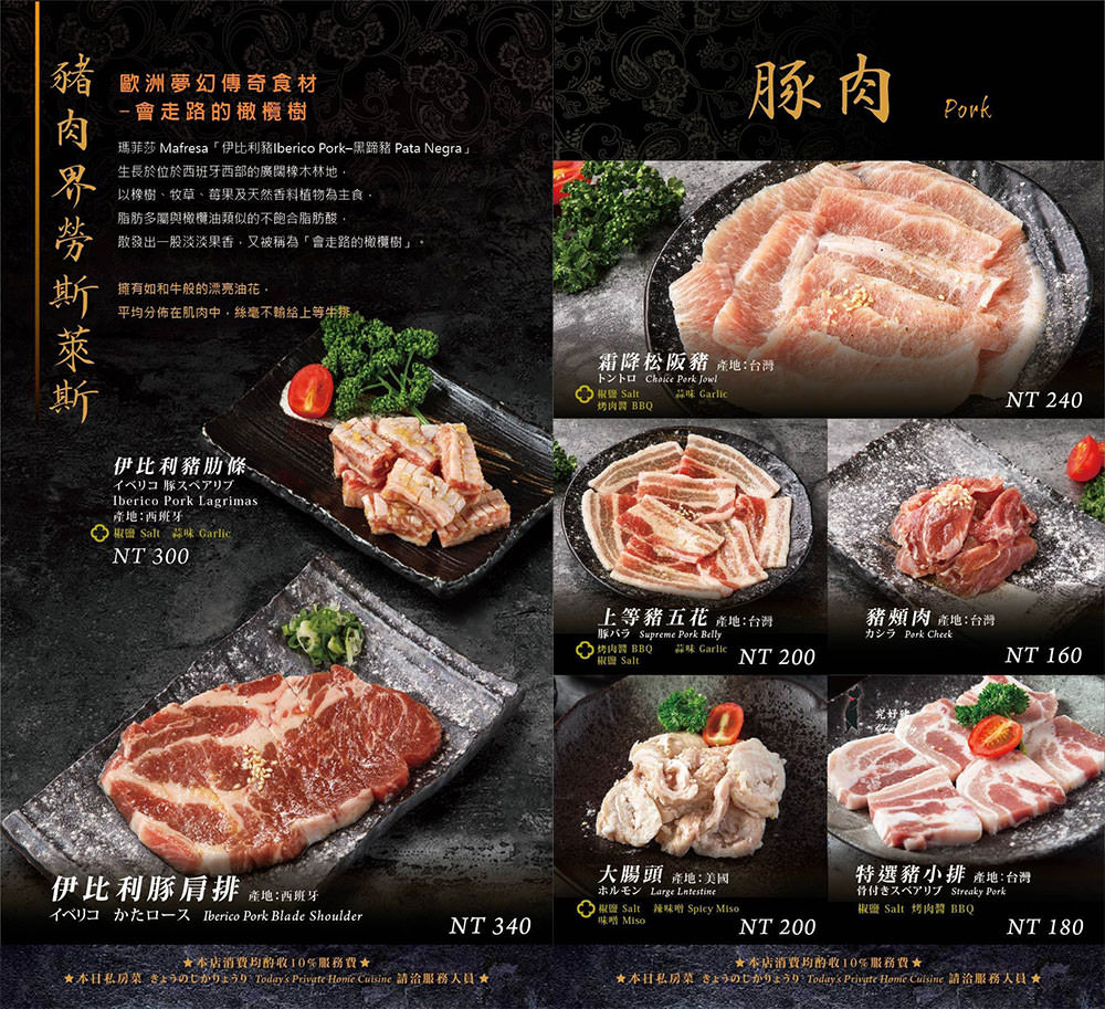 胡同燒肉》我以為價位很高，但想不到價格很平實欸，也是有很多兩三百上下的肉盤！