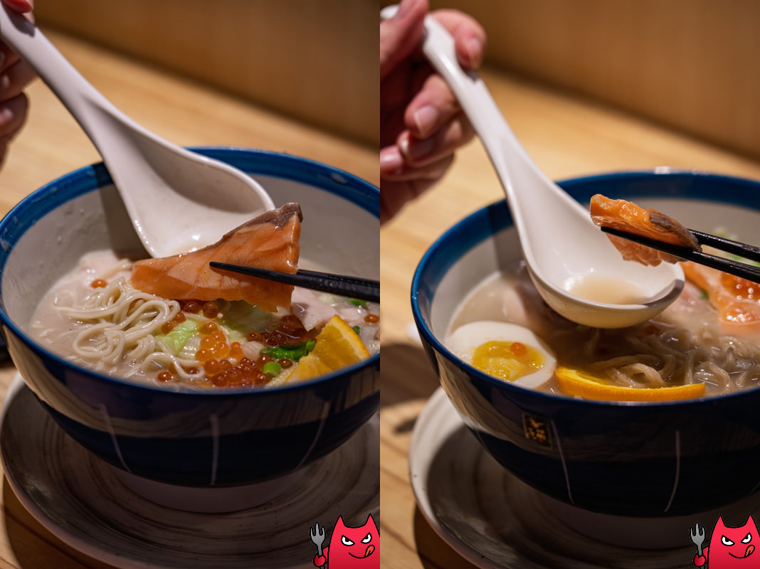 台中拉麵推薦》鮭の大助｜特濃鮭白湯加飯真的是有夠爽，獨樹一格的鮭白湯拉麵！
