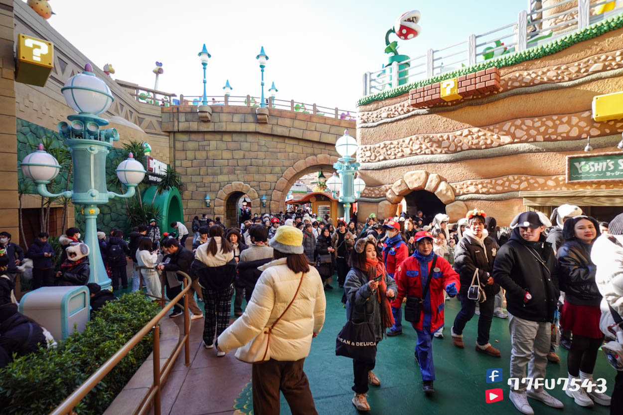 【日本環球影城跨年攻略】2次實測獨家密技!不花錢速通超任天堂世界3設施、26小時無限玩全解析! - 第12張圖 日本環球影城咚奇剛排隊人潮