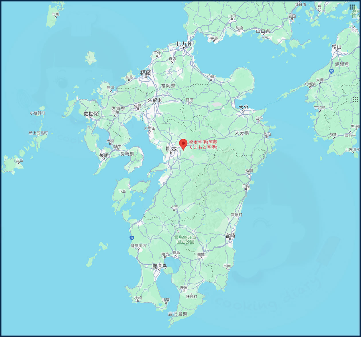 熊本機場地理位置