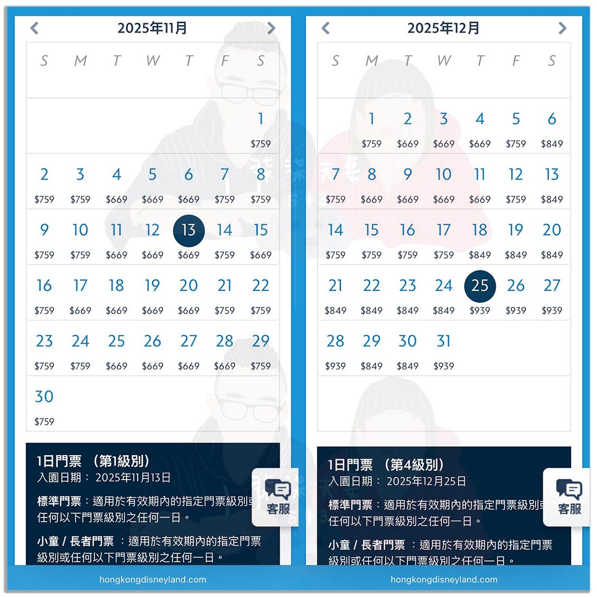 【香港迪士尼門票攻略】省錢必看最便宜優惠買法,官網與平台價差比較、門票種類詳細解說! - 第2張圖 香港迪士尼1日票官網門票價格