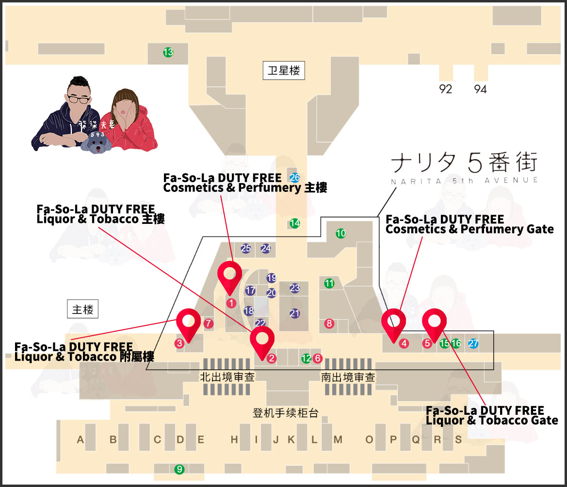 Fa-So-La-DUTY-FREE第二航廈免稅店優惠券地圖