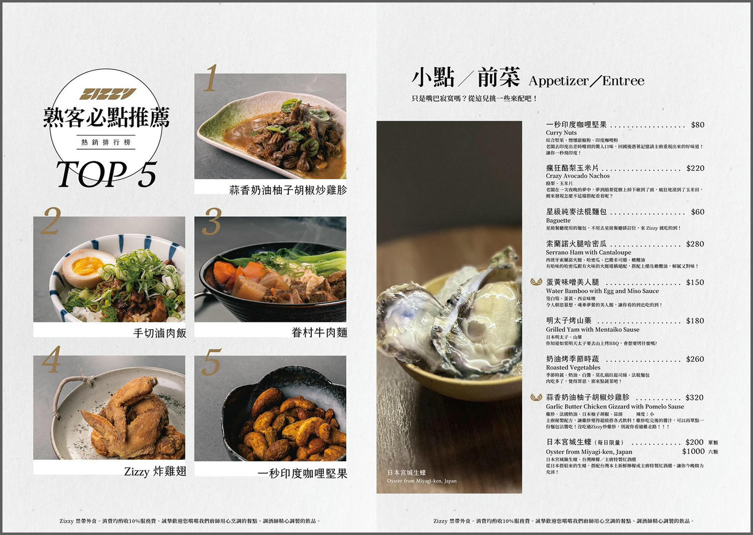Zizzy菜單台中餐酒館 (1)