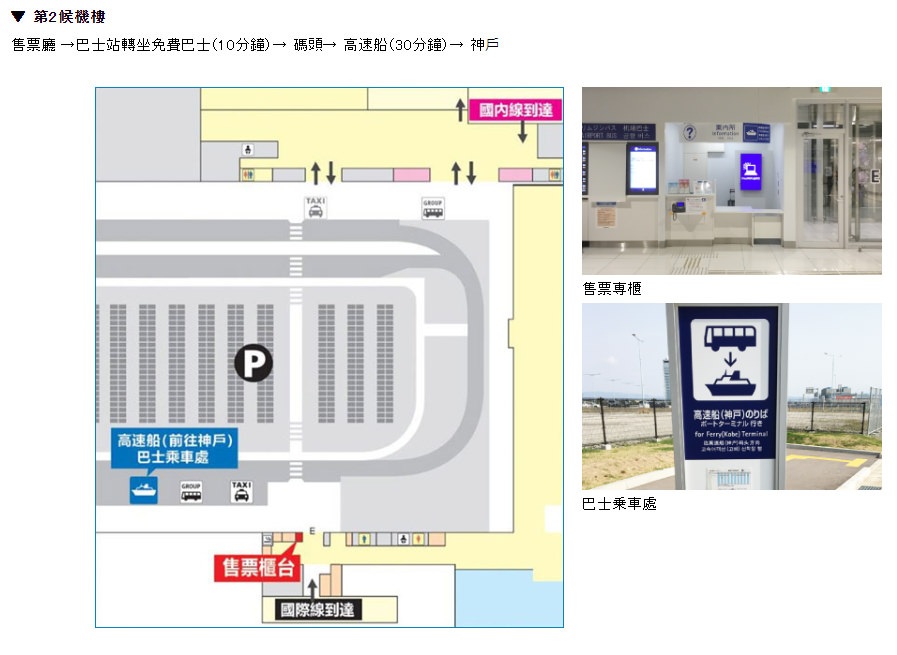 神戶-關西機場海上高速船購票地點-2